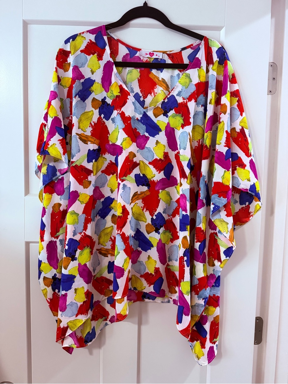 Buddy LoveColor Splash V-Neck Poncho Top